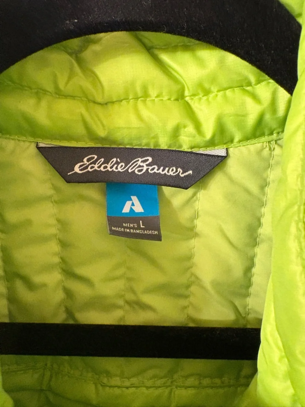 Men’s Eddie Bauer Lightweight Quilted Down Vest - Lime Green - Picture 3 of 4